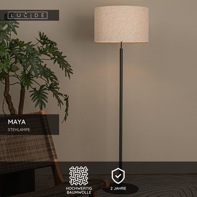 Lucide MAYA - Stehlampe - Ø 45 cm - 1xE27 - Beige